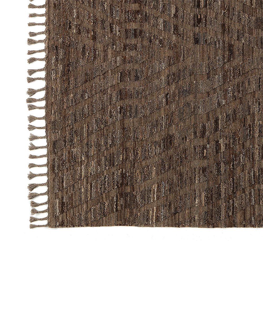 Afghan 0982 - Tappeto in lana tessuto a mano, marrone, 360x251