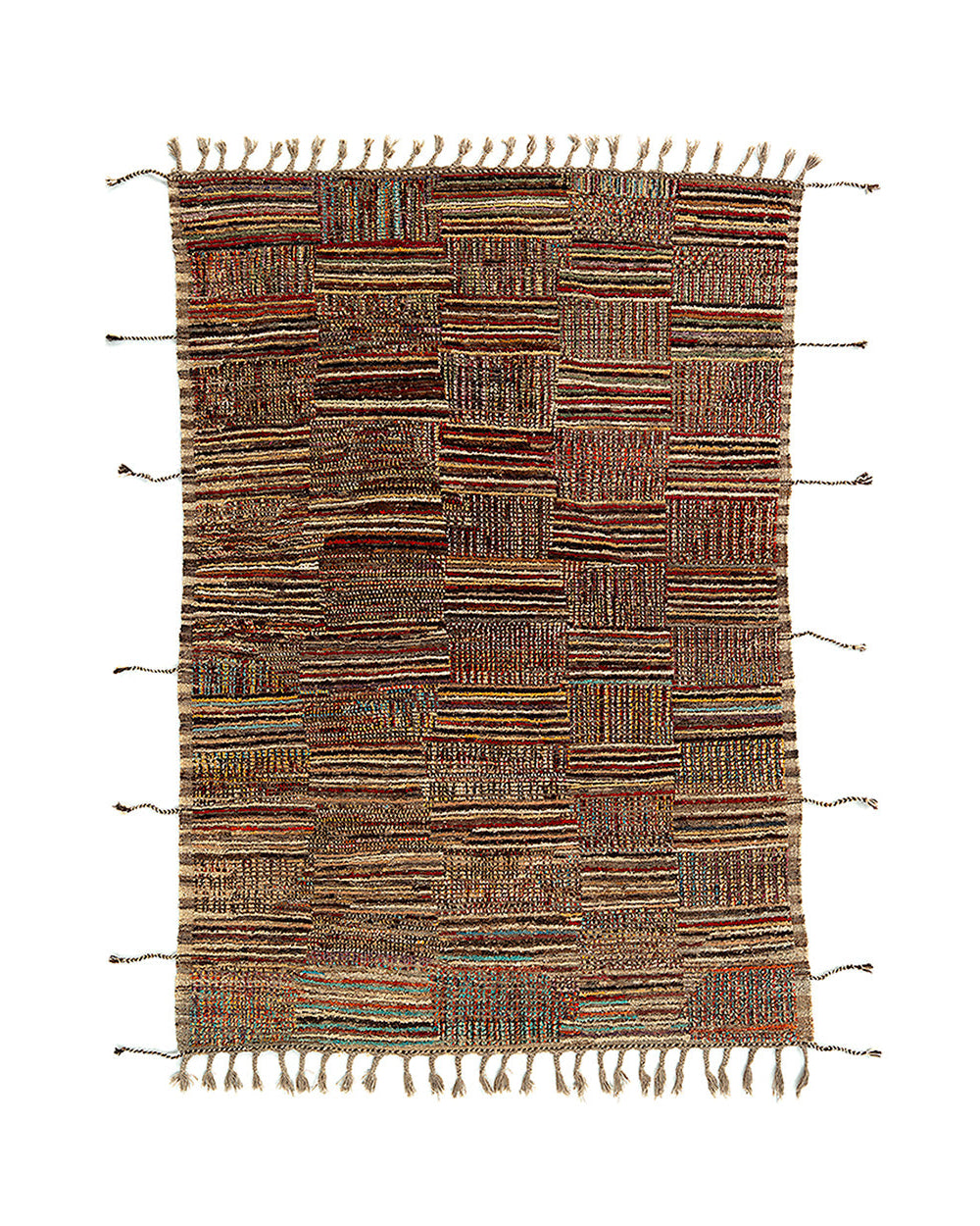 Afghan 0294 - tappeto in lana tessuto a mano, multicolore, 290 x 209