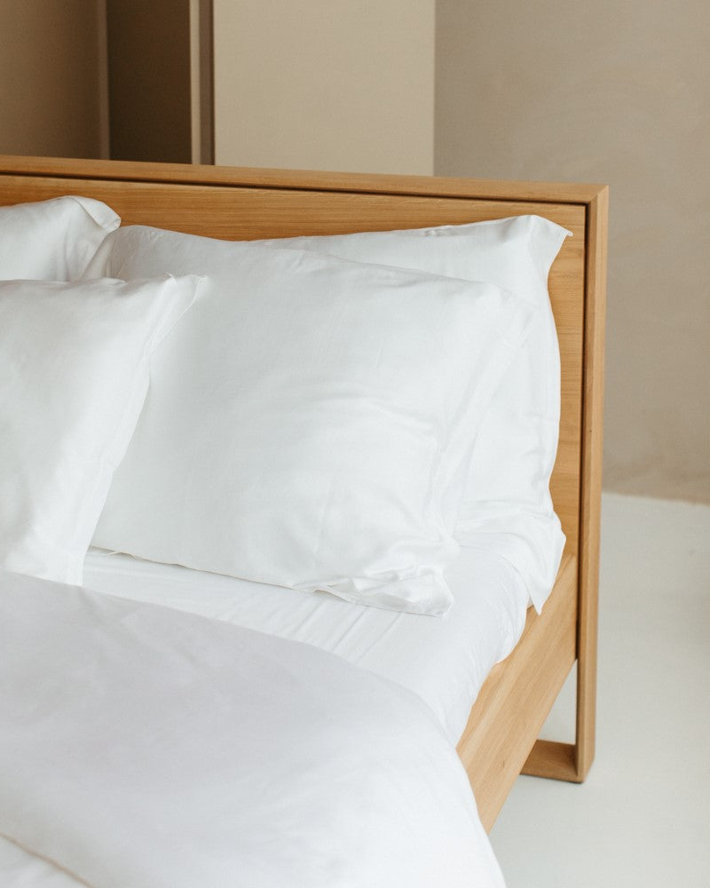 Bamboo -  Lenzuolo con angoli in eco bamboo bianco, 160 x 200