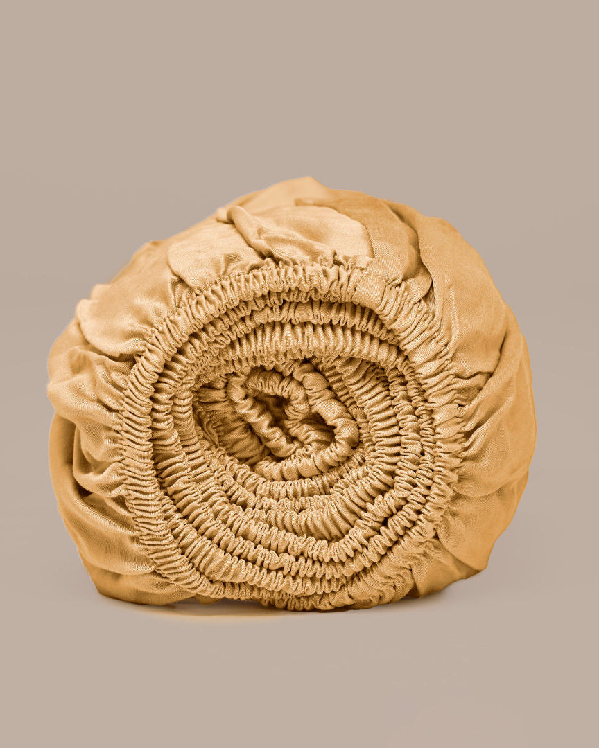 Bamboo - lenzuolo in eco bamboo con angoli, giallo, 160 x 200 x 30