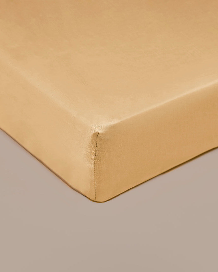 Bamboo - lenzuolo in eco bamboo con angoli, giallo, 160 x 200 x 30