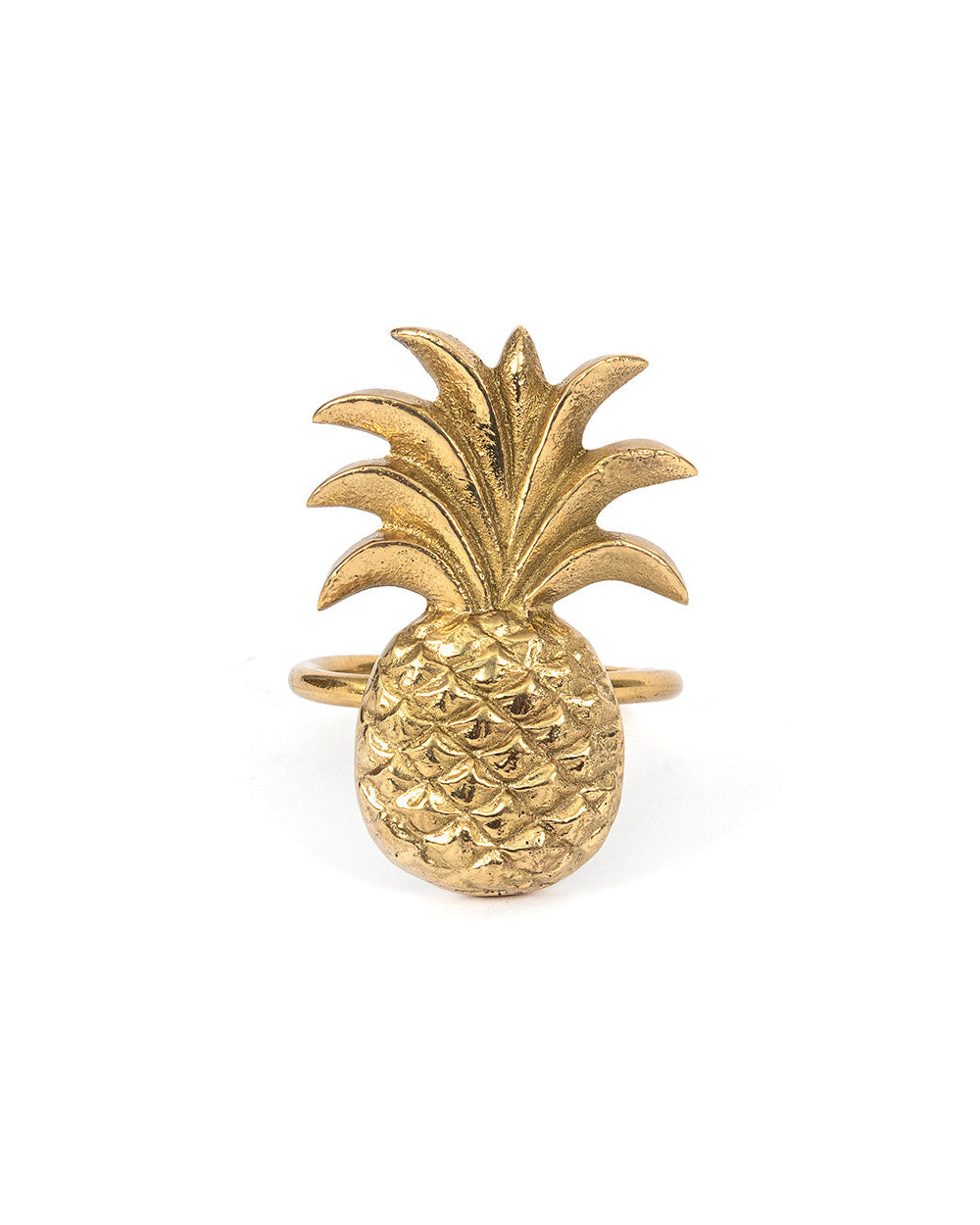 Ananas - Portatovagliolo in ottone dorato