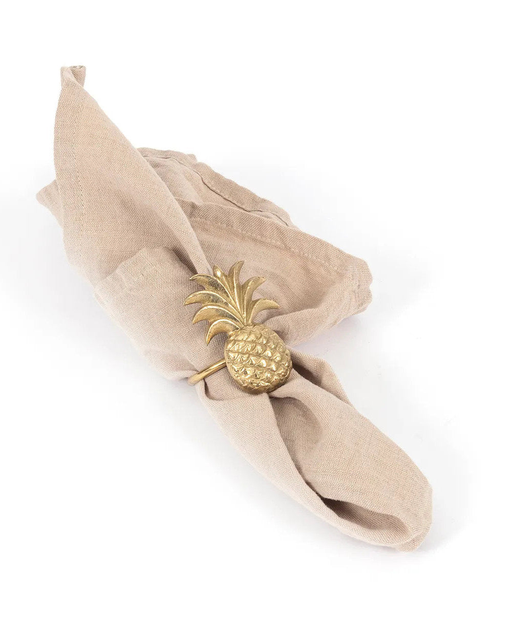 Ananas - Portatovagliolo in ottone dorato