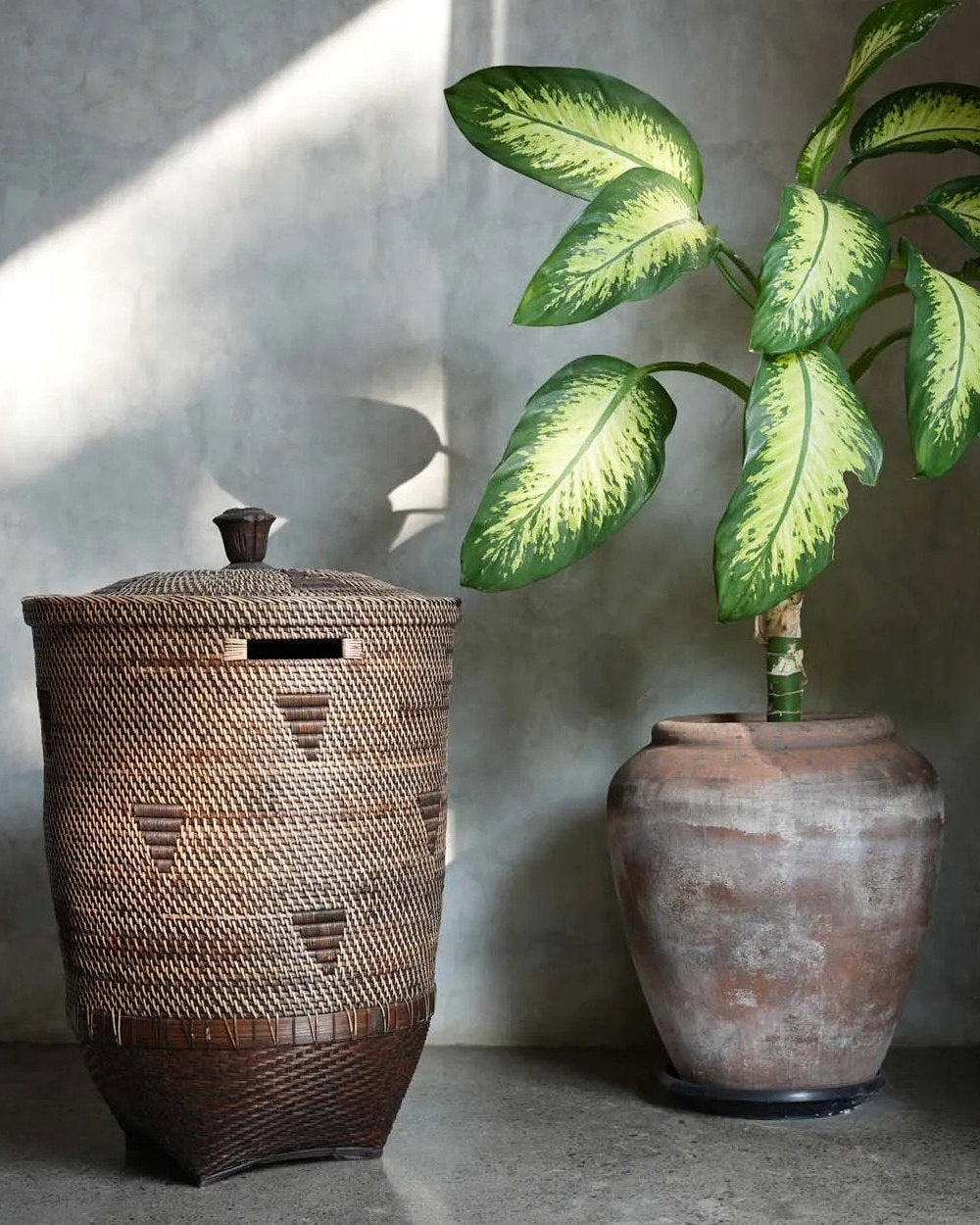 Coloniale XL - Cesto portabiancheria in rattan