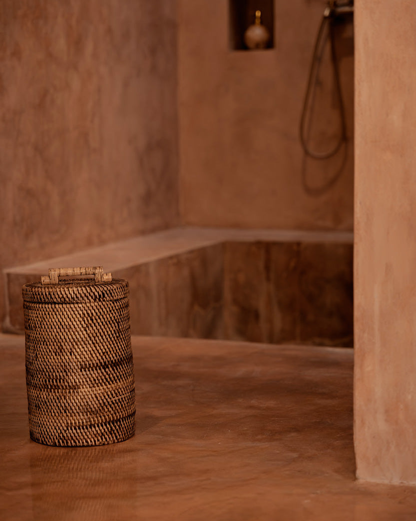 The rattan bin - cesto alto in rattan naturale