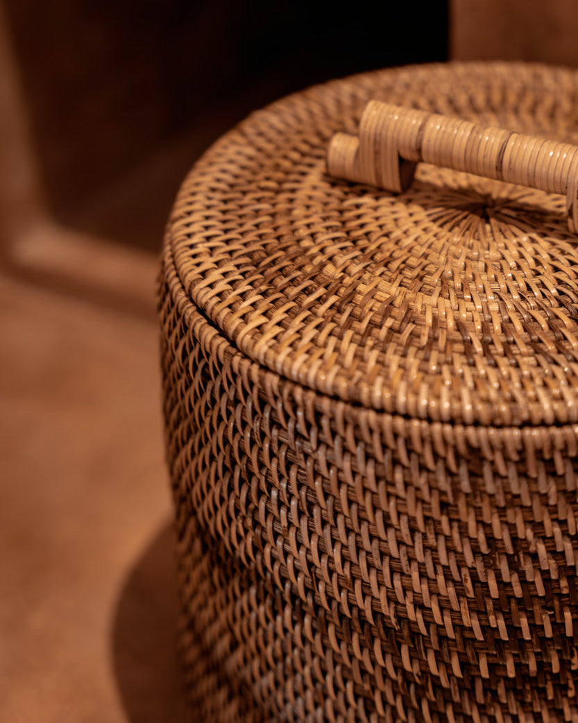 The rattan bin - cesto alto in rattan naturale