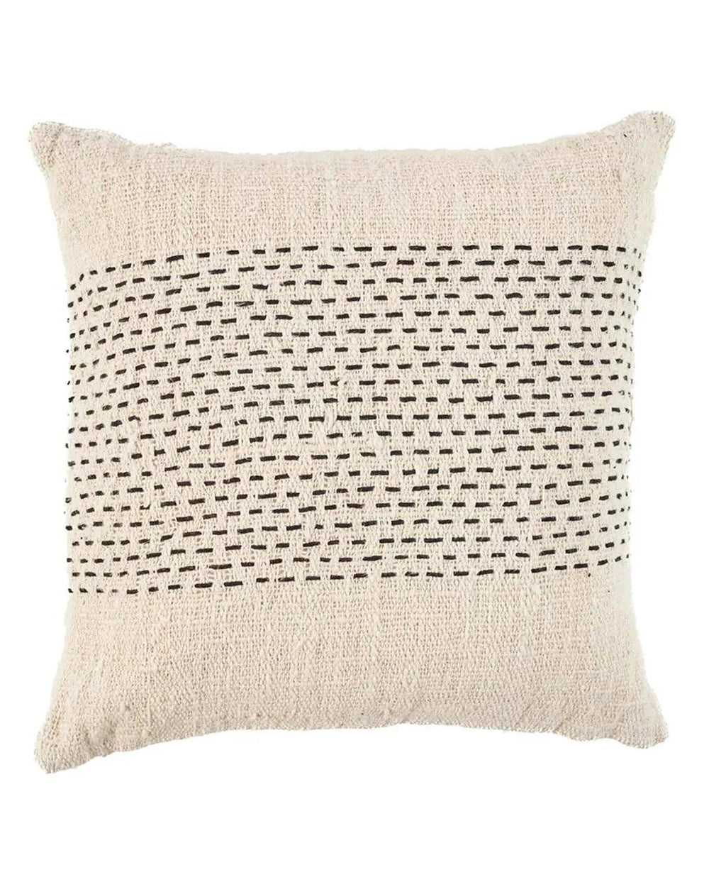 Misty - Copricuscino in cotone tinta naturale e nero