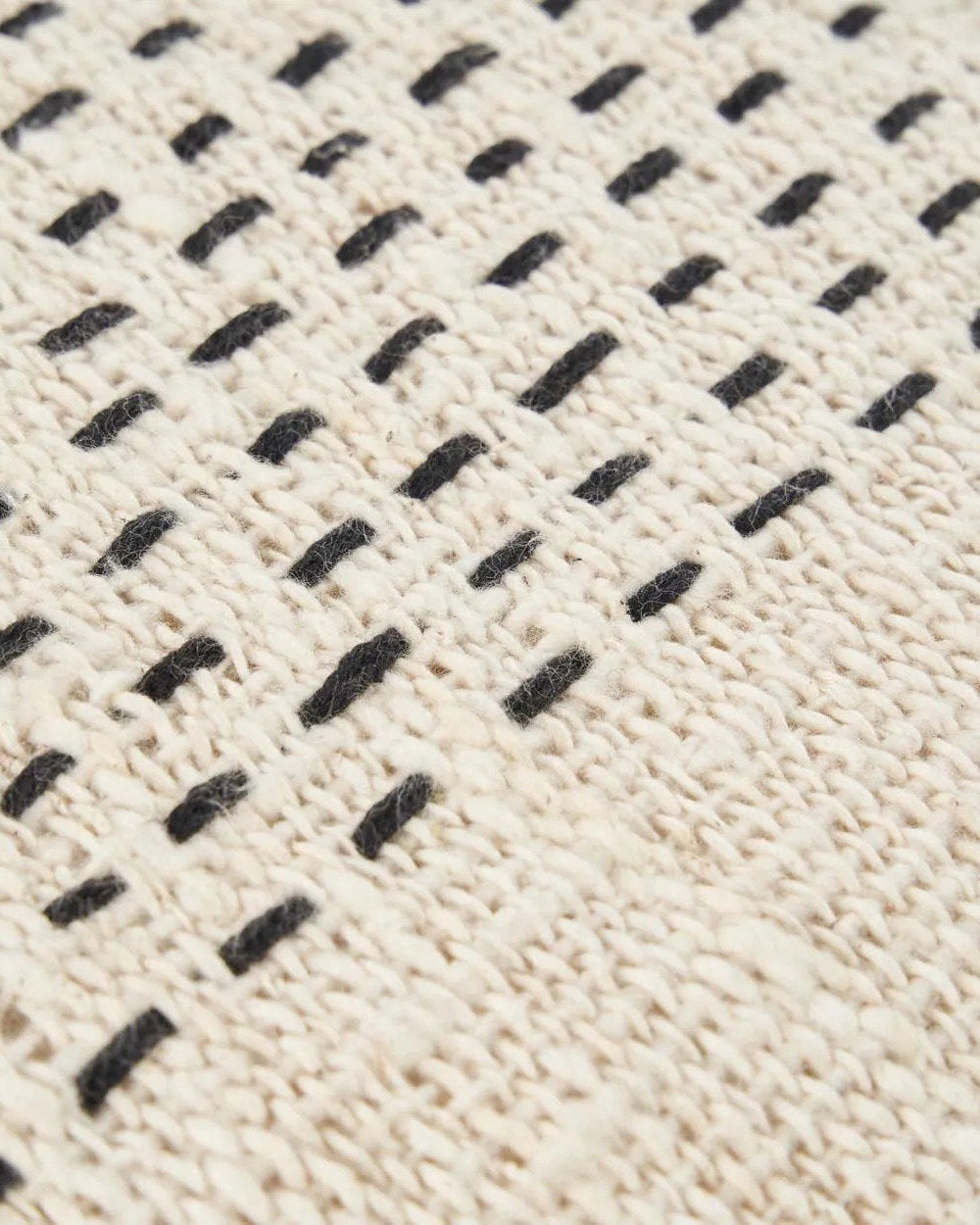 Misty - Copricuscino in cotone tinta naturale e nero