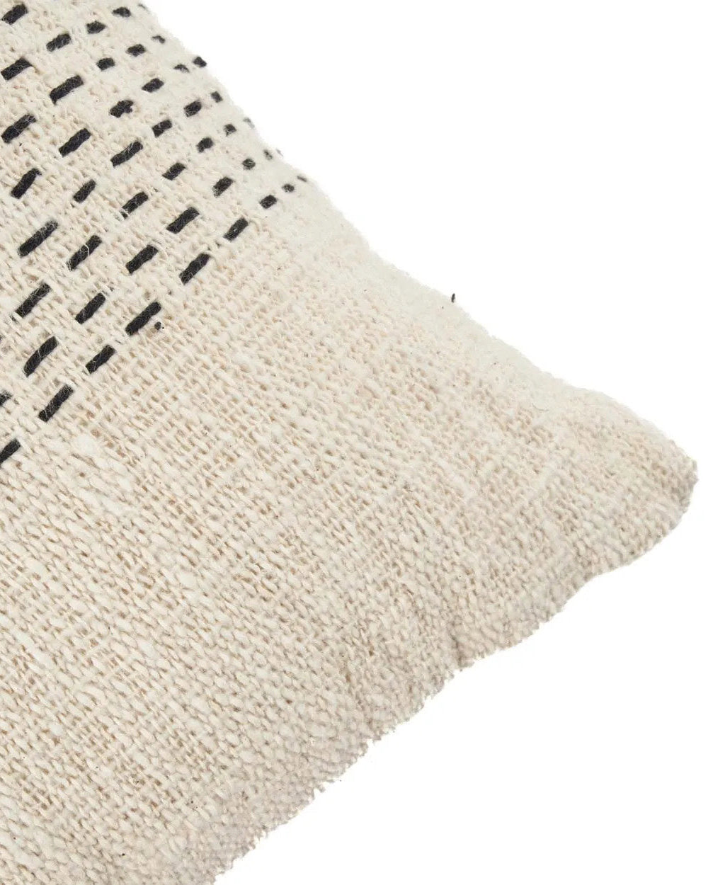 Misty - Copricuscino in cotone tinta naturale e nero