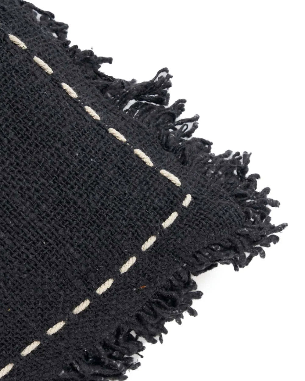 Kasbah - Fodera per cuscino in cotone nero e bianco