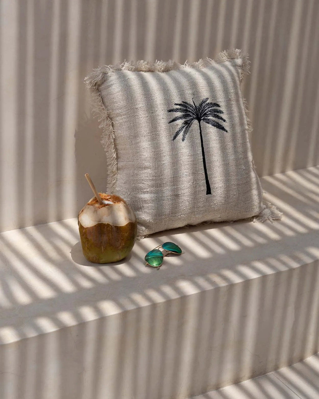 Gili Palm - Federa per cuscino in cotone con palma