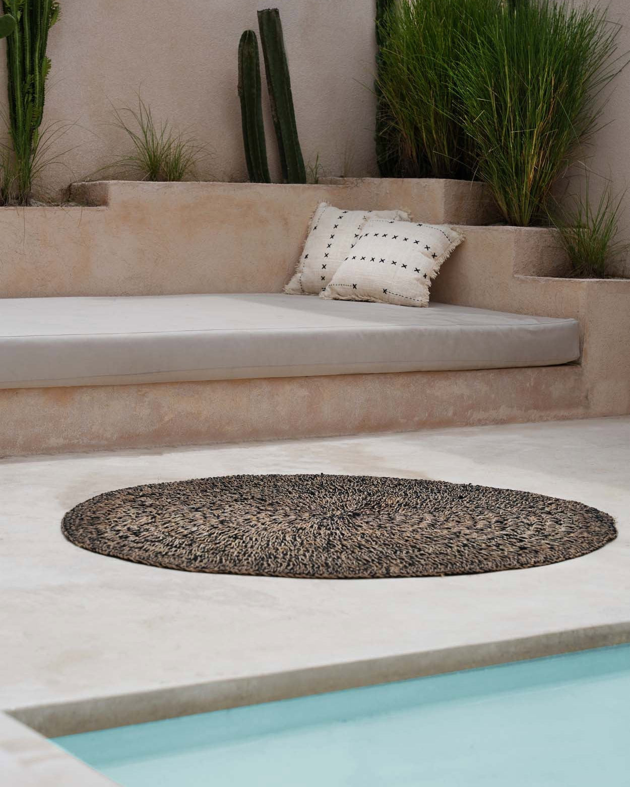 The French Kiss - Fodera per cuscino in cotone bianco naturale e nero