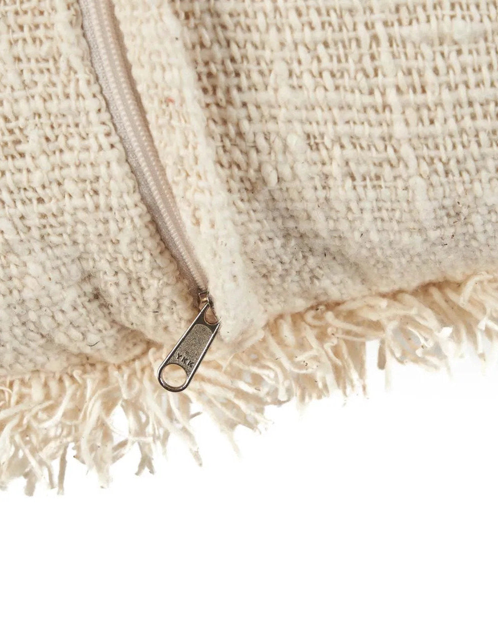The French Kiss - Fodera per cuscino in cotone bianco naturale e nero