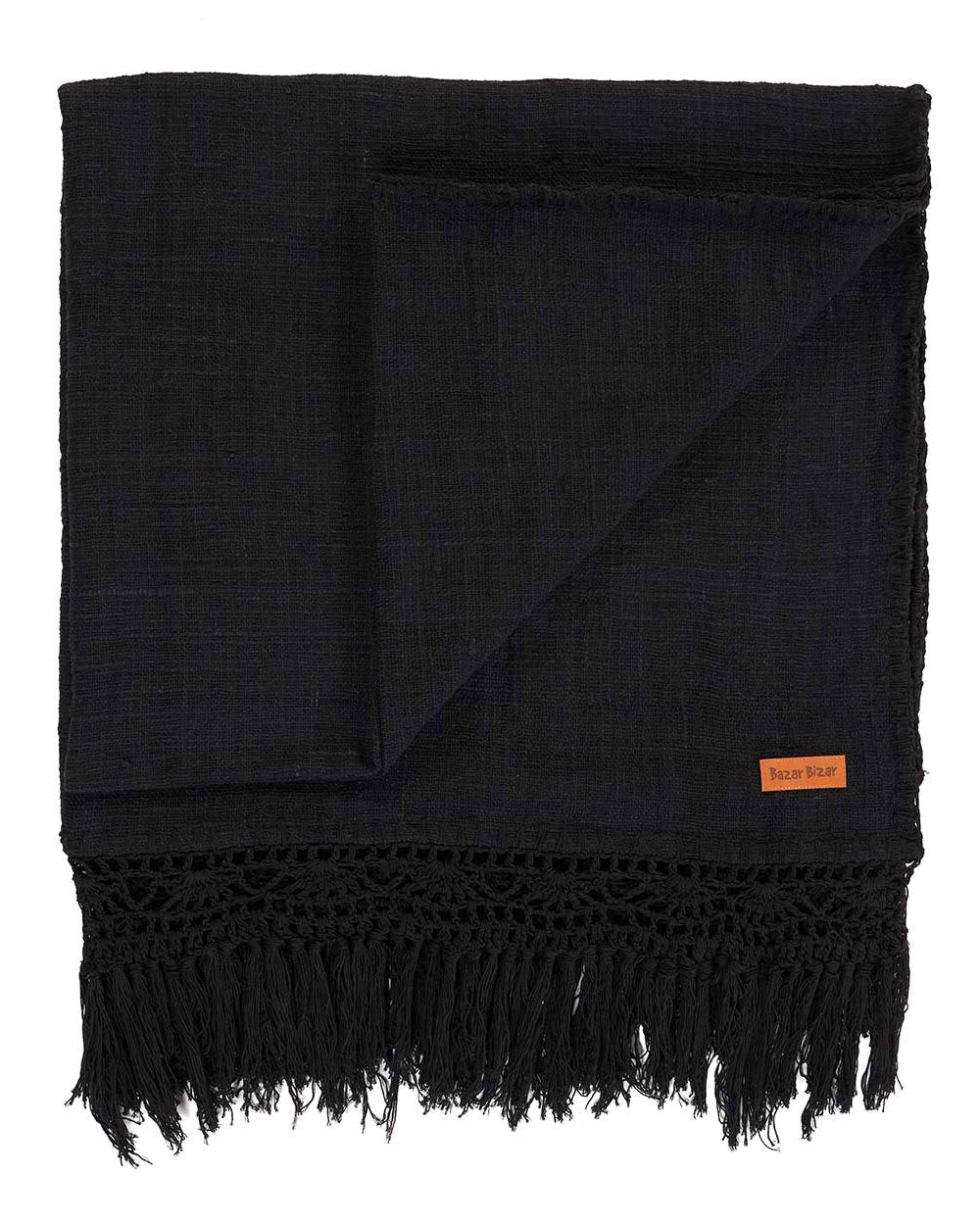 The Gypsy - plaid in cotone nero