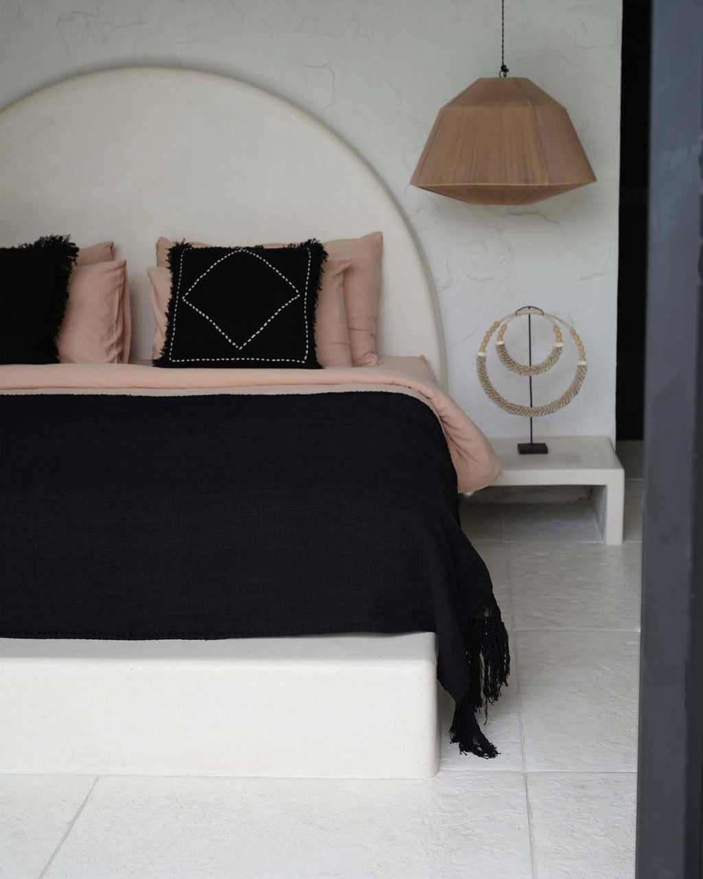 The Gypsy - plaid in cotone nero