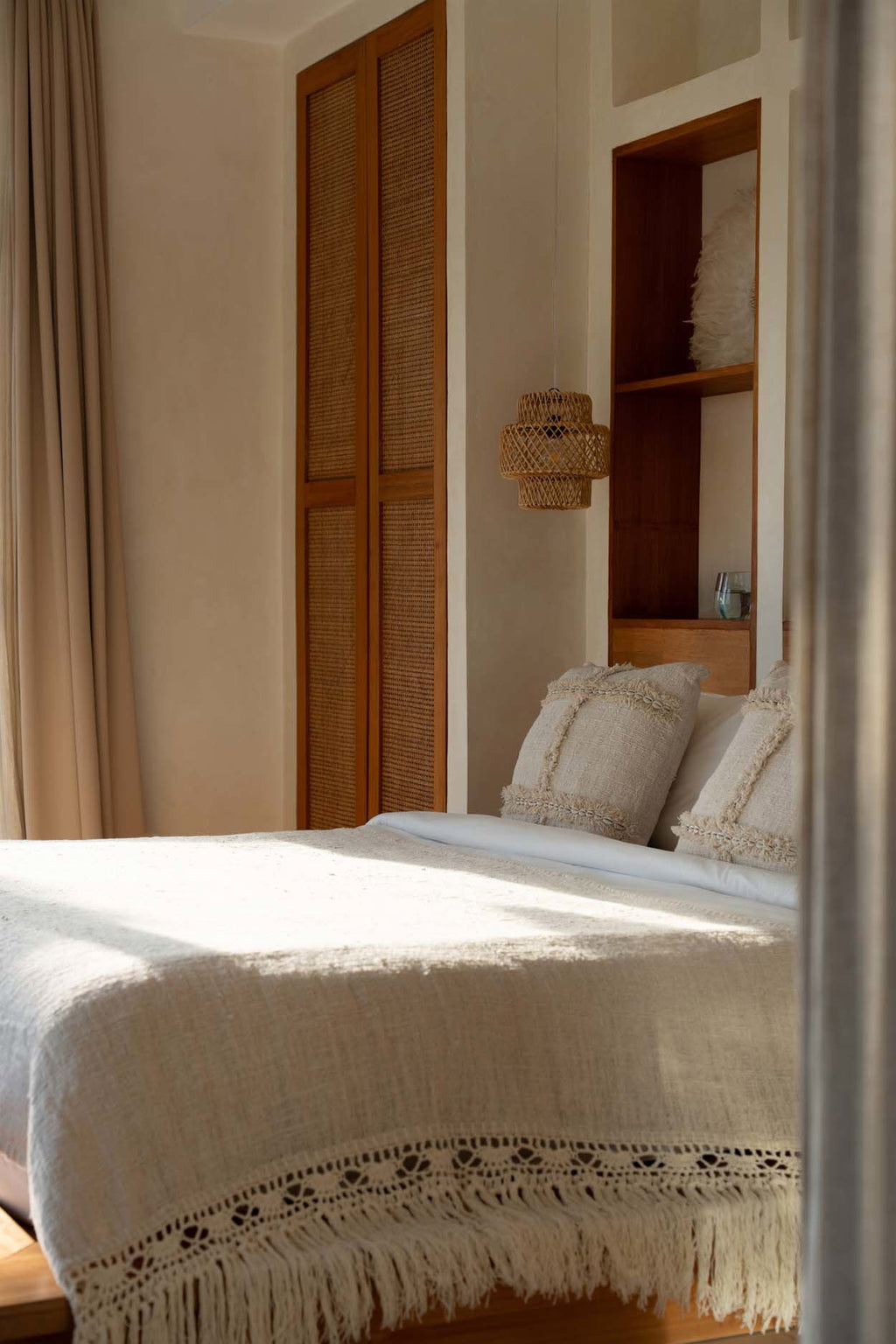 The Gypsy - Plaid in cotone bianco