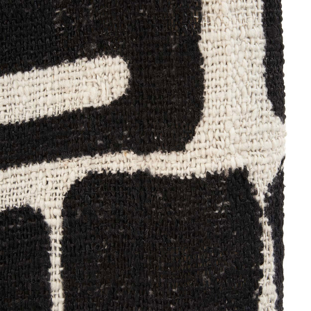 The Aztec - Plaid bianco e nero in cotone