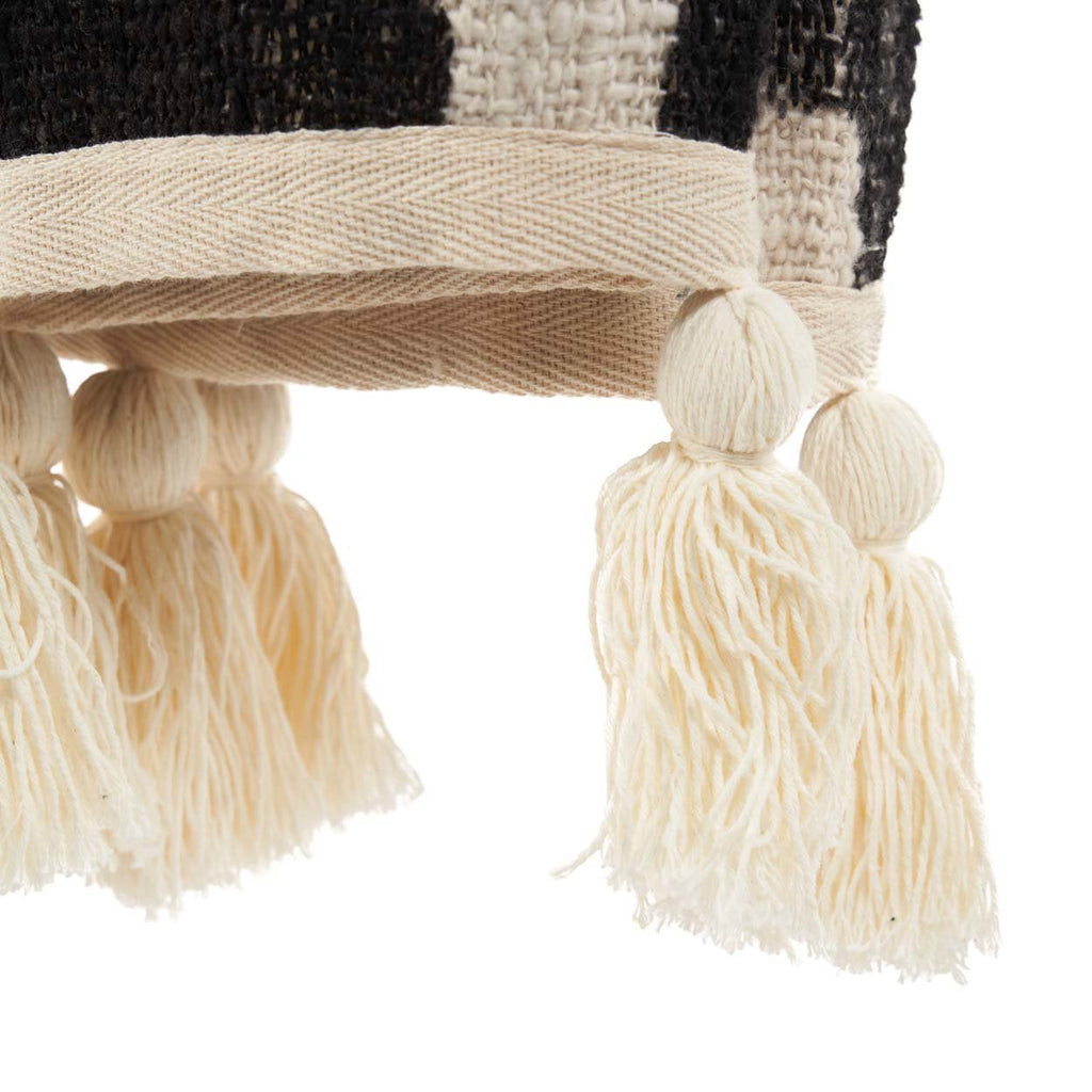 The Aztec - Plaid bianco e nero in cotone