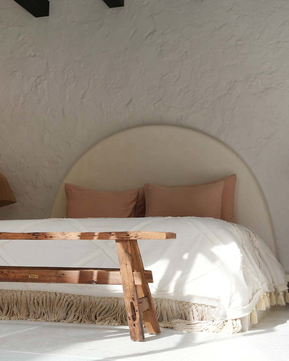 The Berber - Copriletto in cotone bianco avorio