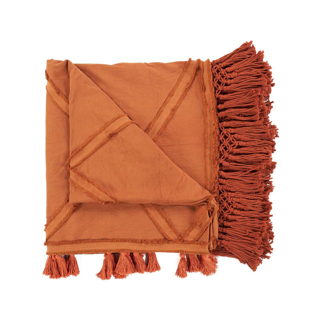 The Berber - Copriletto in cotone - terracotta