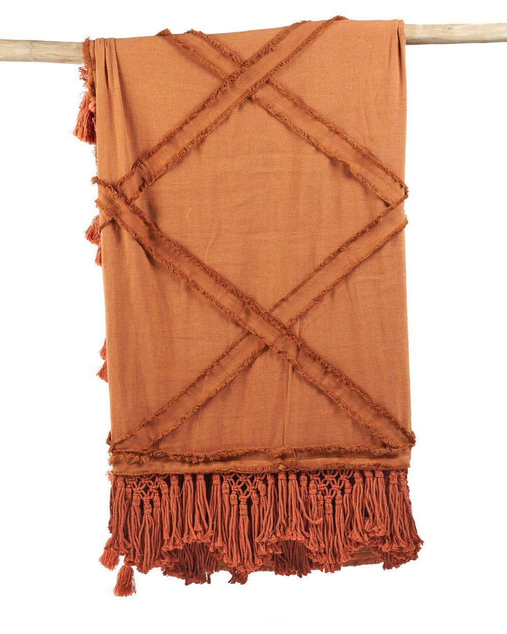 The Berber - Copriletto in cotone - terracotta