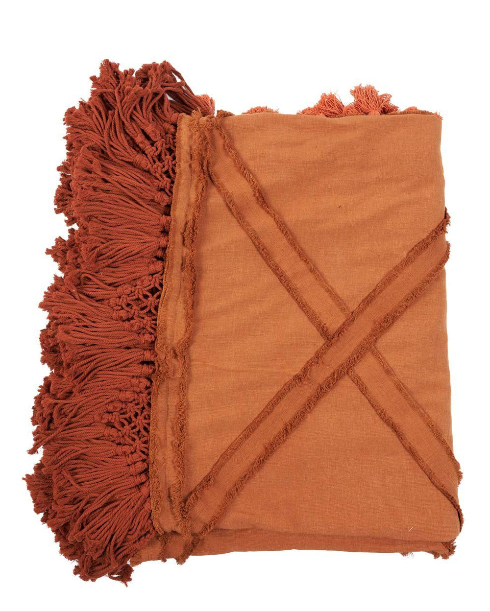 The Berber - Copriletto in cotone - terracotta
