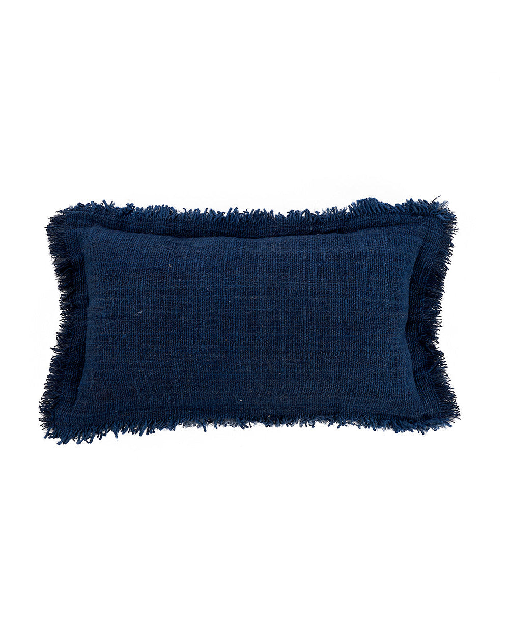 Azure - Fodera per cuscino con frange, indian blu - 30x50