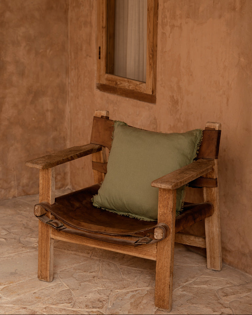 Minty Fresh - fodera per cuscino in lino verde menta, 50 x 50