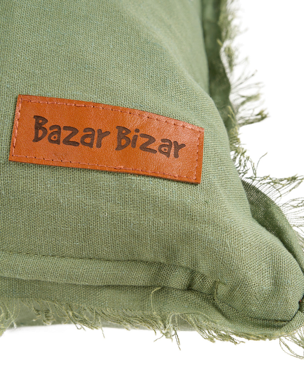 Minty Fresh - fodera per cuscino in lino verde menta, 50 x 50