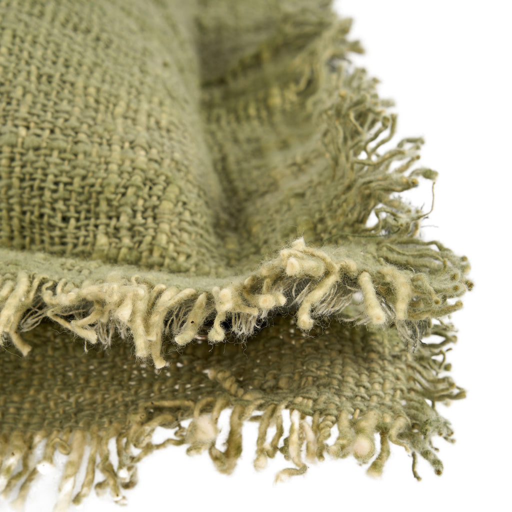 Jungle Fringe - Fodera per cuscino in cotone verde, 50 x 50 cm