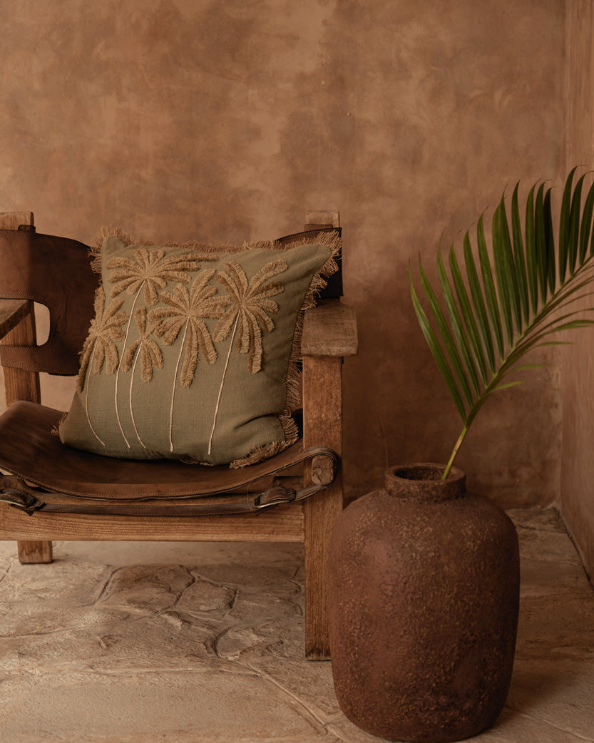 Tropical Breeze - Fodera per cuscino in cotone, verde, 50 x 50