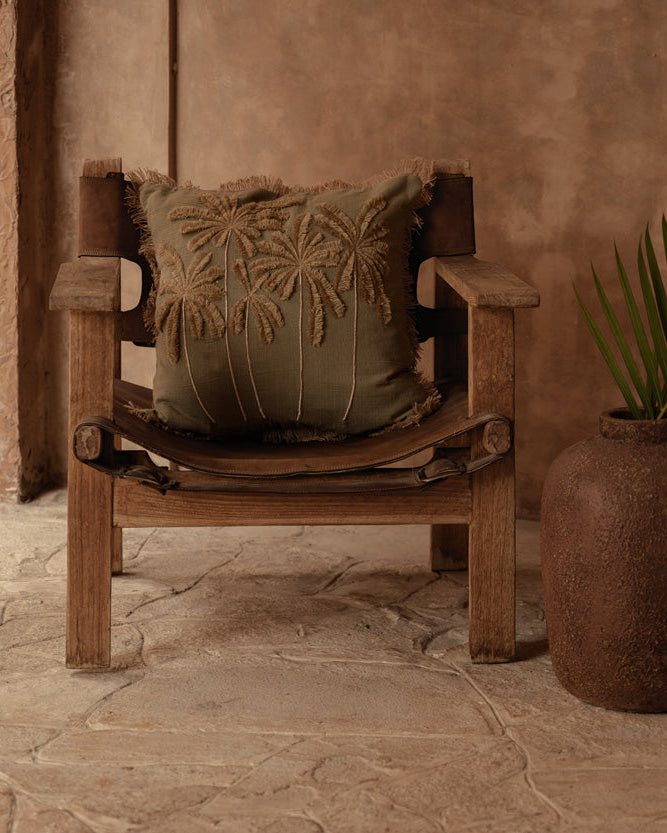 Tropical Breeze - Fodera per cuscino in cotone, verde, 50 x 50