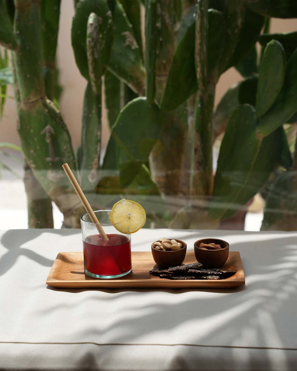 The teak root - Piatto per sushi in teak - M