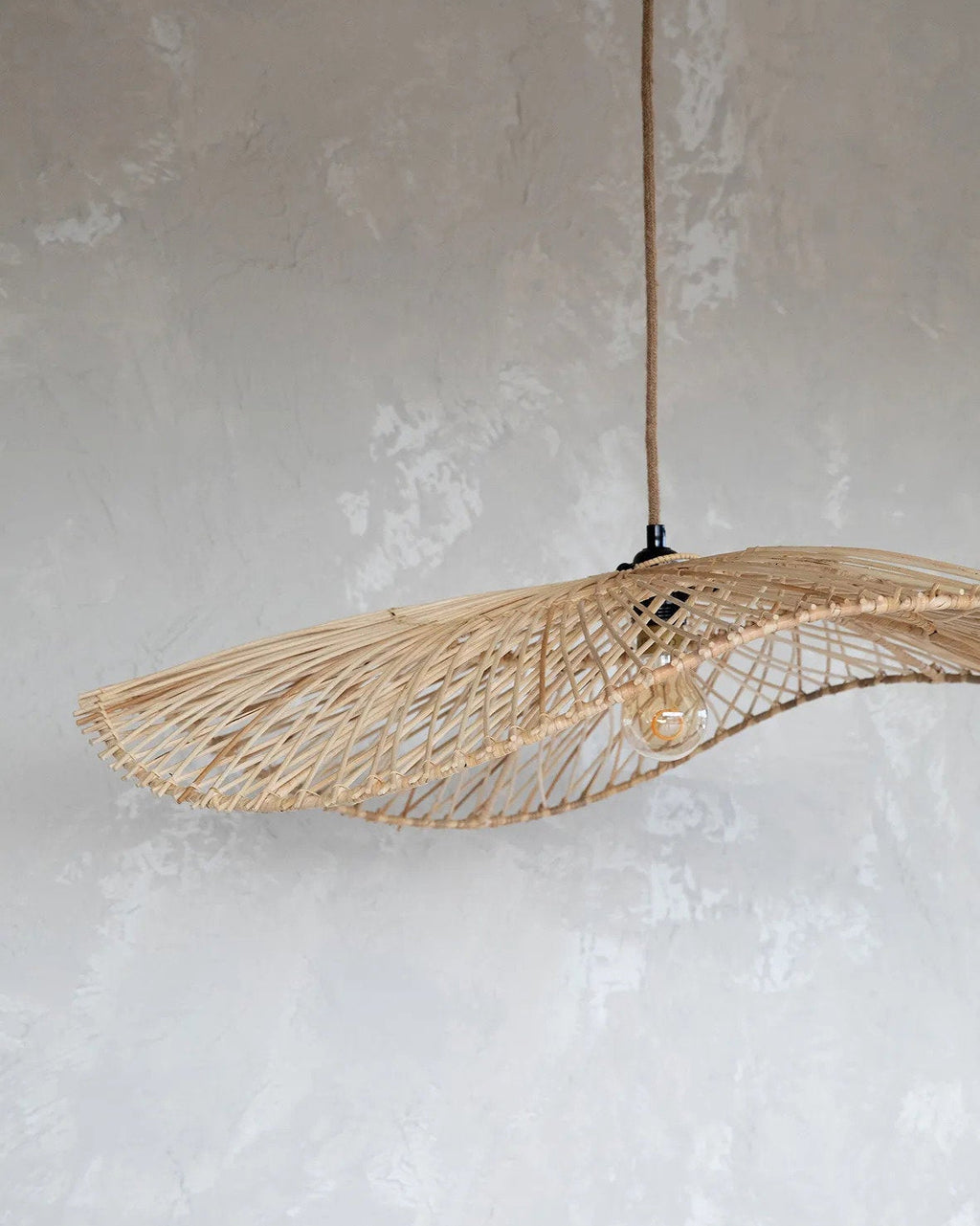 Chapeau L - Paralume per lampada a sospensione in rattan