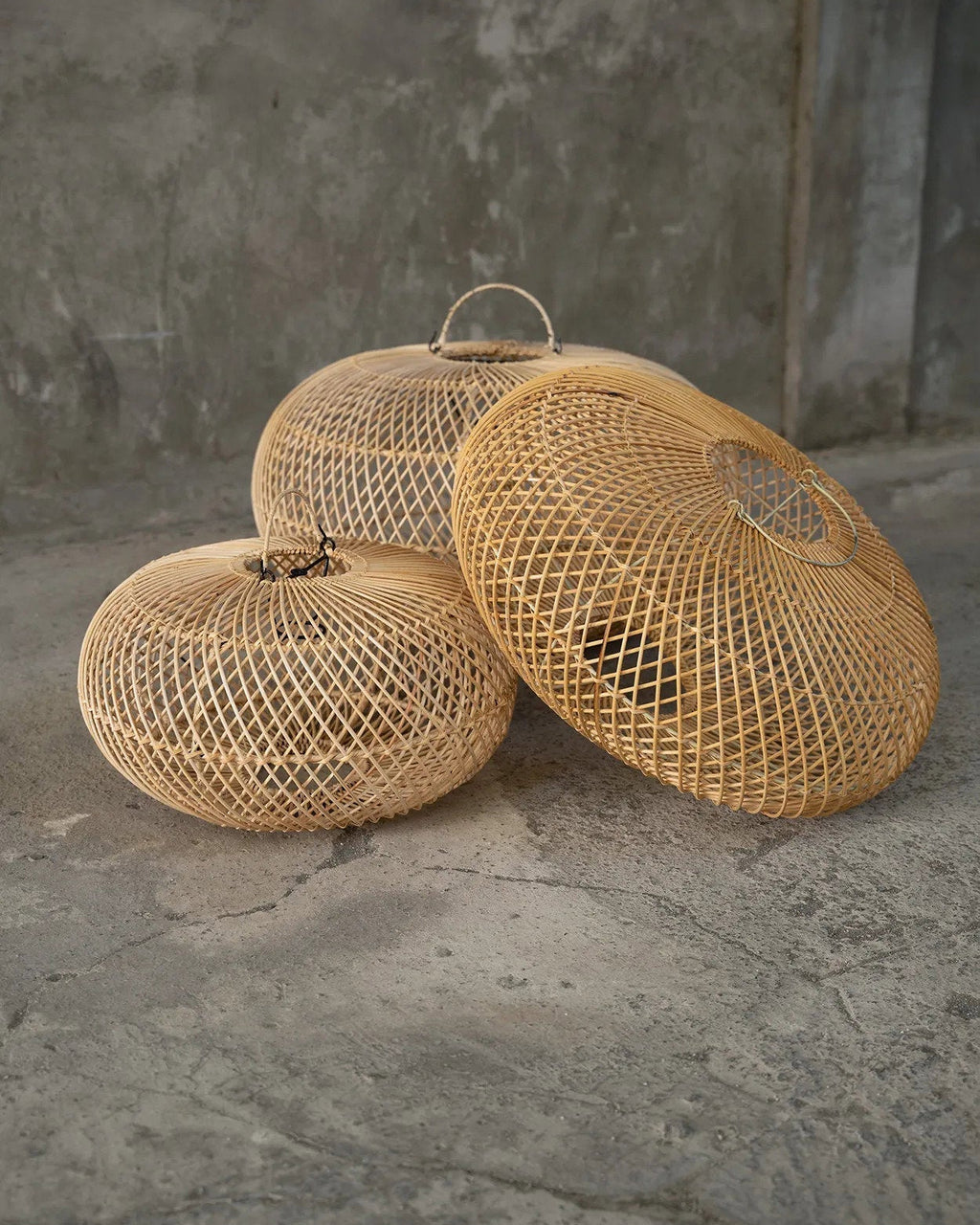 Wholly L - paralume in rattan per sospensione