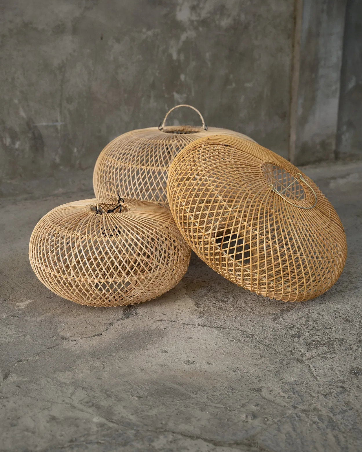 Wholly L - paralume in rattan per sospensione