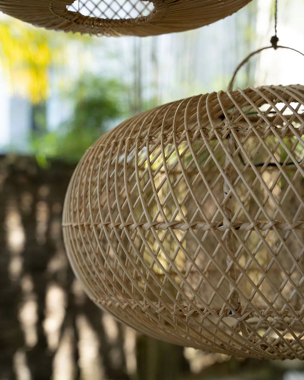Wholly L - paralume in rattan per sospensione