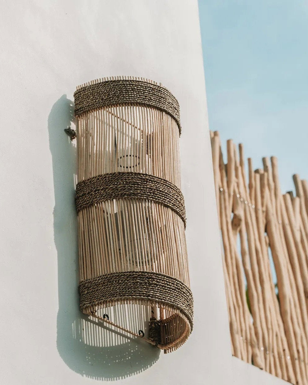 Jalal M - Paralume in rattan per lampada a parete