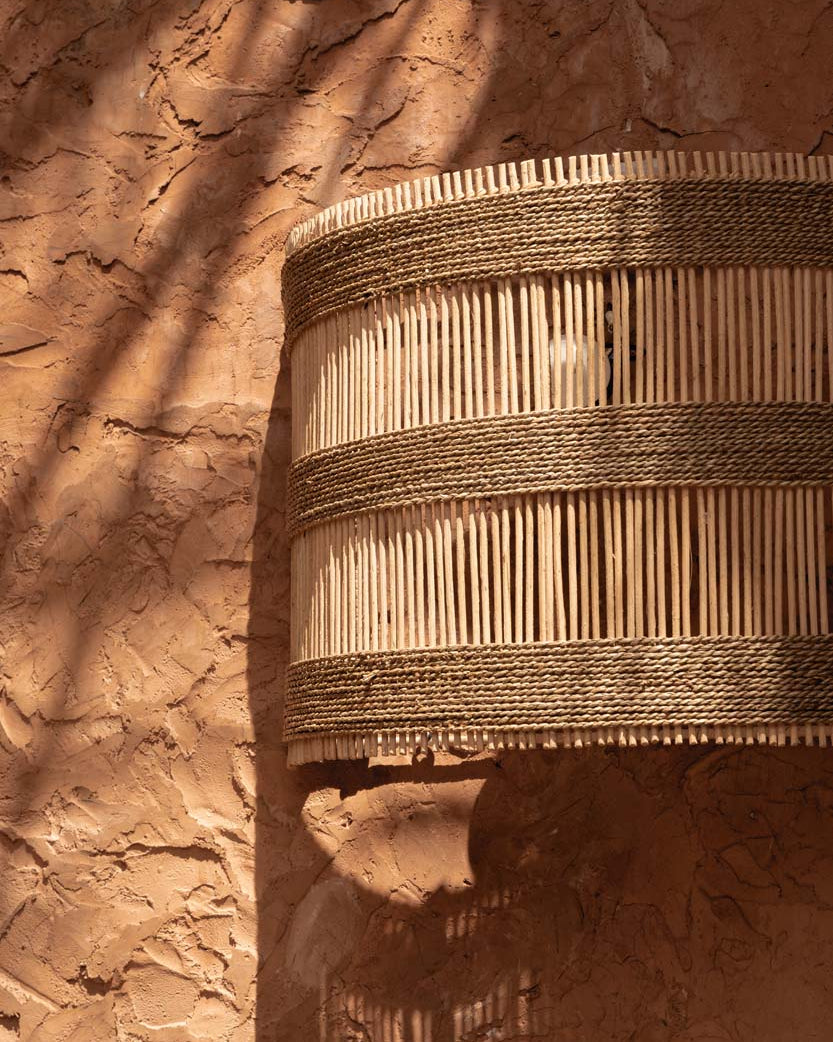 Doedoe M - Paralume per lampada da parete, rattan