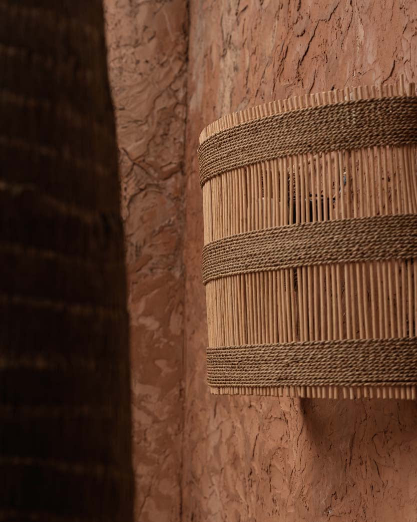 Doedoe M - Paralume per lampada da parete, rattan