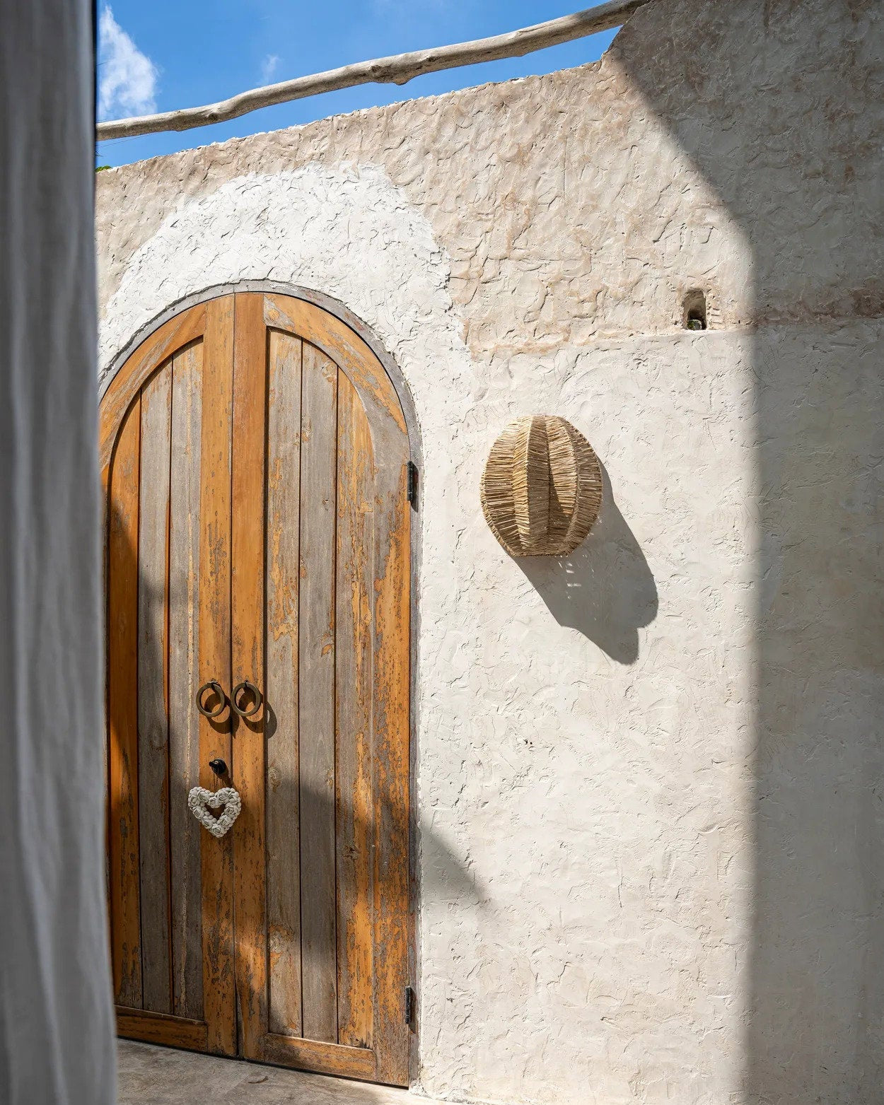 Avanti - Paralume applique da parete in rafia