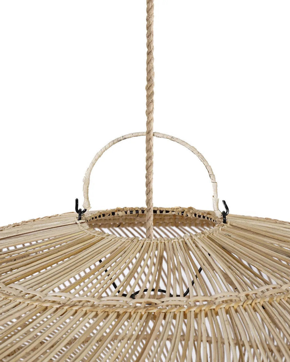 Macaron L - Maxi paralume per lampada a sospensione in rattan