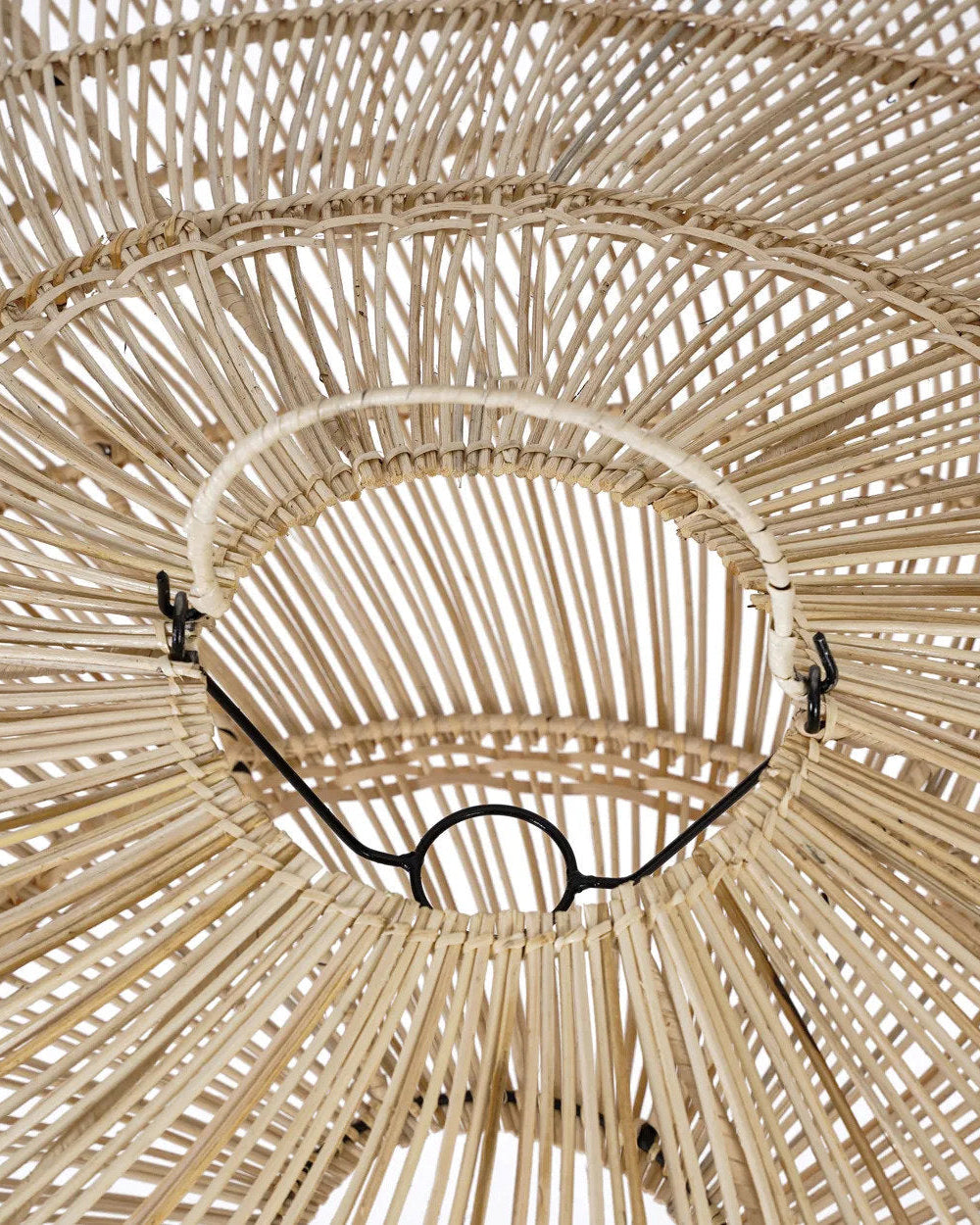 Macaron L - Maxi paralume per lampada a sospensione in rattan