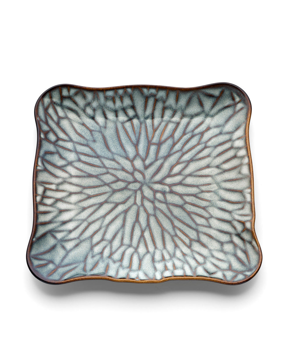 Lotus L - Piatto quadrato, grigio marrone - L