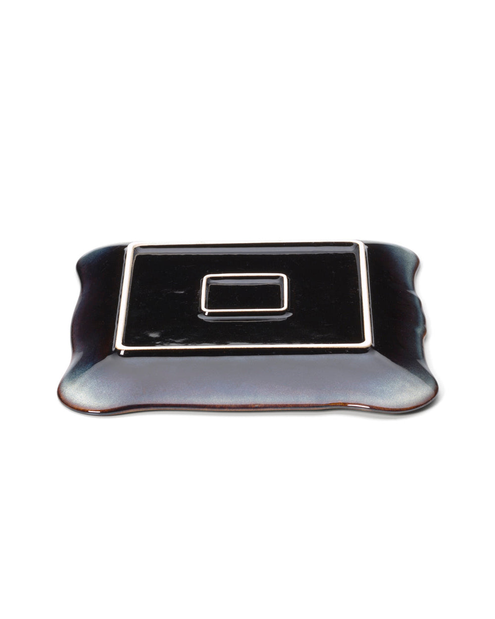 Lotus L - Piatto quadrato, grigio marrone - L