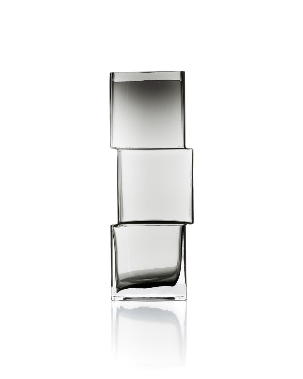 Rummikub L - vaso moderno in vetro riciclato grigio