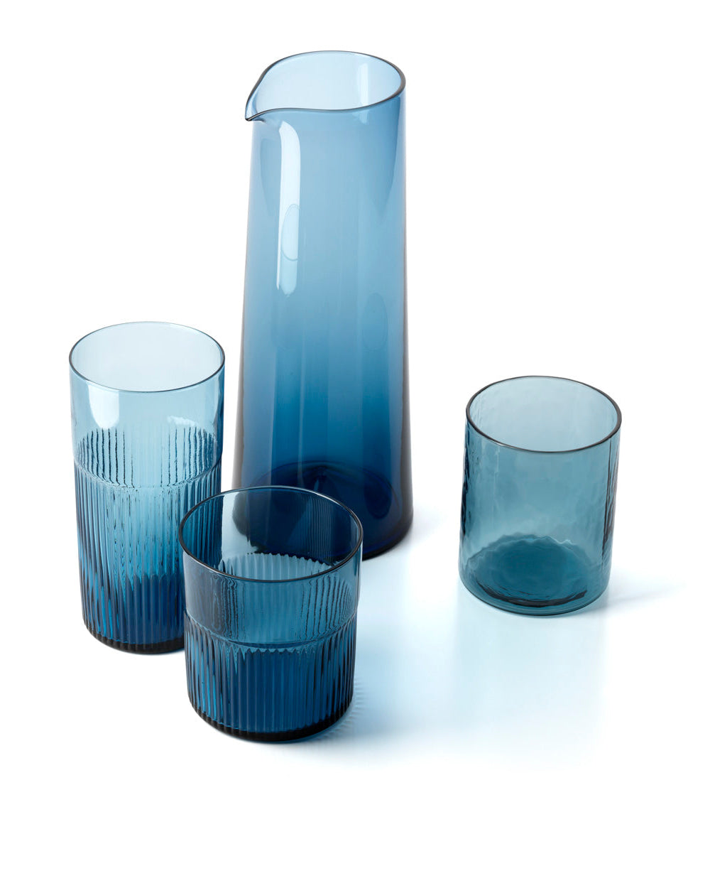 Azure - Caraffa azzurra in vetro riciclato