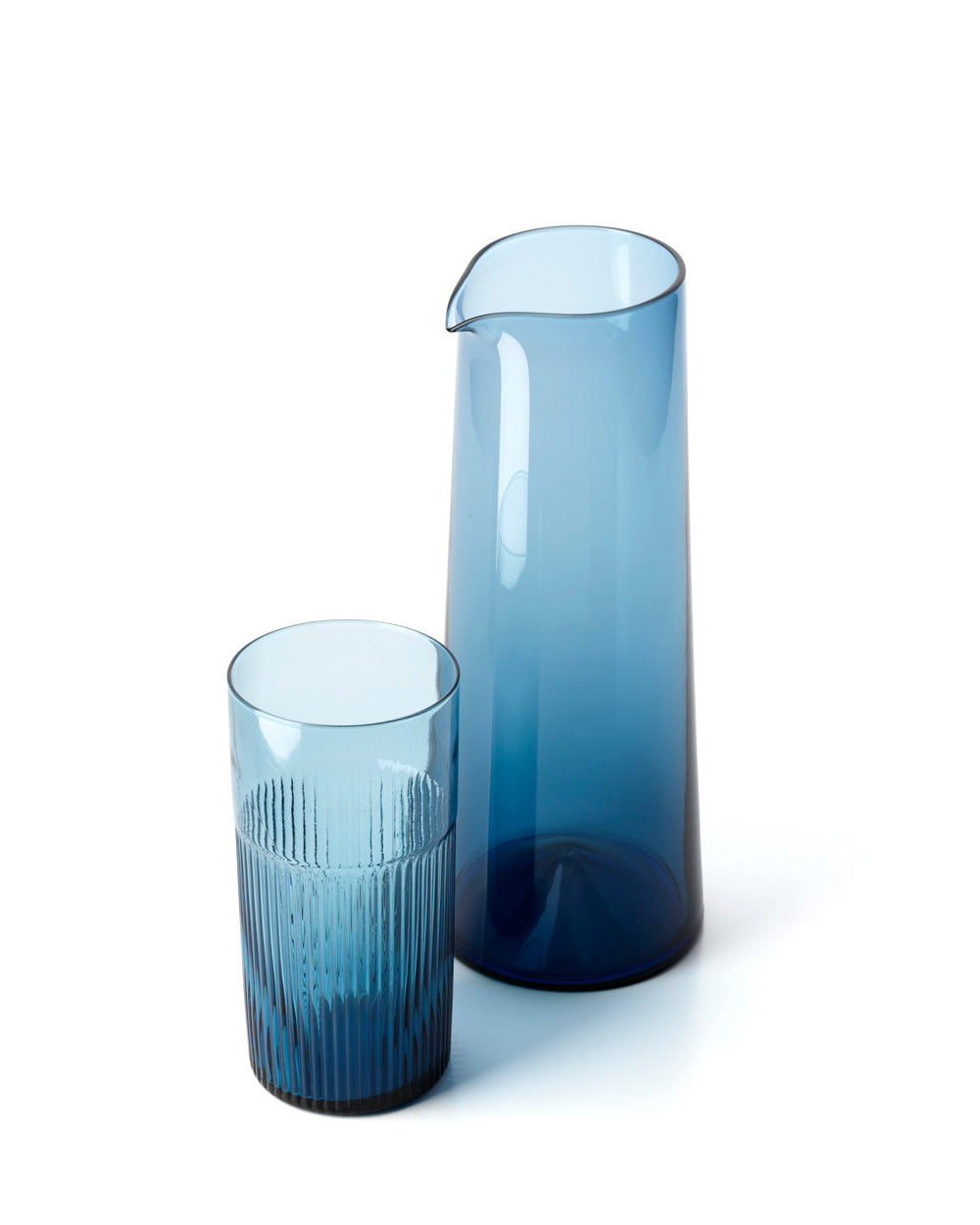 Azure - Caraffa azzurra in vetro riciclato