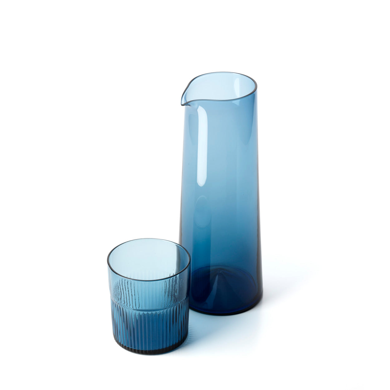 Azure - Caraffa azzurra in vetro riciclato