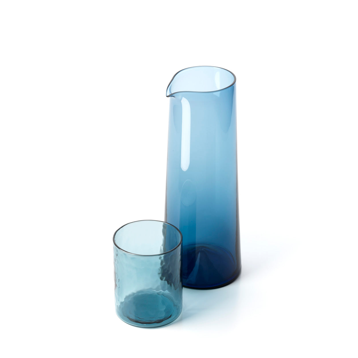 Azure - Caraffa azzurra in vetro riciclato